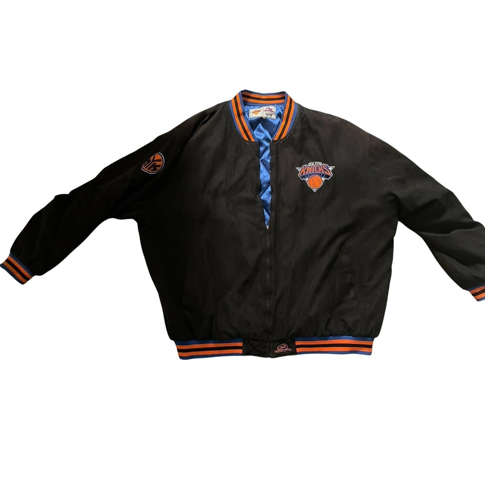 Vtg 90s NY Knicks Unique Sports Generation Jacket 5X Big &Tall Oversized Bomber